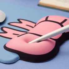 Enachanrited Mousepad,sevimli Fiyonklu Mouse Pad,,mouse Pad Bilek Desteği, , Ofis ve Ev Için (Cyan) (Yurt Dışından)