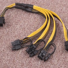 Enachanrited 5 Adet Pcıe Gpu 6pin 1 Ila 4 Yollu 6 + 2pin Dişi - Erkek Uzatma Kablosu Pcı-E Grafik Kartı 6pin - 8pin Güç Uzatma Kablosu (Yurt Dışından)