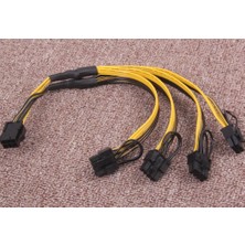 Enachanrited 5 Adet Pcıe Gpu 6pin 1 Ila 4 Yollu 6 + 2pin Dişi - Erkek Uzatma Kablosu Pcı-E Grafik Kartı 6pin - 8pin Güç Uzatma Kablosu (Yurt Dışından)