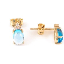 Altıntaş Mavi Aşk Altın Küpe