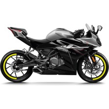 Cfmoto 250SR Yarım Jant Kaplama Sticker Etiket Modeli Neon Sarı