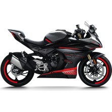 Cfmoto 450SR Yarım Jant Kaplama Sticker Etiket Modeli Kırmızı