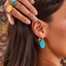 Altıntaş Iran Firuzesi Otantik Altın Küpe