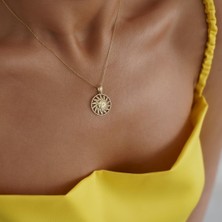 Altıntaş Retro Güneş Altın Kolye