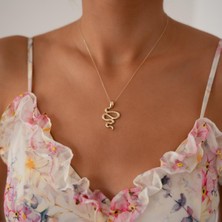 Altıntaş Sarmal Yılan Altın Kolye