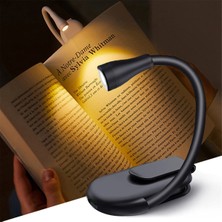 Unfathomable Kitap Işığı 3 Renkli Okuma Işığı USB Şarj Edilebilir Taşınabilir Kitap Lambası Yatakta Okuma Için Kitap Sever LED Gece Lambası B (Yurt Dışından)