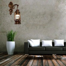 Unfathomable Vintage LED Duvar Lambası Ahır Feneri Retro Kömür Yağı Duvar Lambası Avrupa Antik Stili (Yurt Dışından)