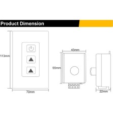 Unfathomable DC12V-24V 10A Tek Renkli LED Şerit (U1) Için Dokunmatik Uzaktan Kumandalı Kablosuz LED Şerit Dimmer (Yurt Dışından)