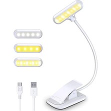 Unfathomable Okuma Lambası Kitap Kelepçesi, 3 Renk Sıcaklığı ve Kısılabilir Dokunmatik Anahtarlı 9 LED Kelepçe Lambası, USB Şarj Edilebilir (Yurt Dışından)