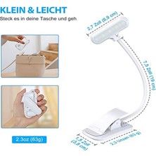 Unfathomable Okuma Lambası Kitap Kelepçesi, 3 Renk Sıcaklığı ve Kısılabilir Dokunmatik Anahtarlı 9 LED Kelepçe Lambası, USB Şarj Edilebilir (Yurt Dışından)