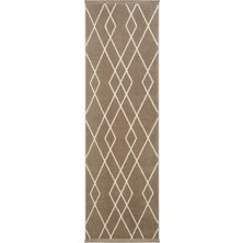 Cool Halı Vetrina 3609 Krem Etnik Desenli Iskandinav Yolluk Antre  Halı Yolluk