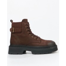 Hammer Jack Carmen Hakiki Deri Kahverengi Outdoor Kadın Bot