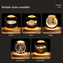 Unfathomable Kristal Top Gece Lambası Tabanı ile LED Masa Lambası Işıklı Yıldız Galaxy USB Güç Sıcak Gece Lambası Ay Çocuk Için (Yurt Dışından)
