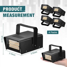 Unfathomable 4 Parça Strobe Parti Işıkları, Parlak LED Strobe Işıkları Mini Parti Işıkları Ayarlanabilir Flaş Hızı Kontrolü Parti Sahnesi (Yurt Dışından)