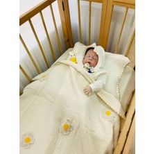 Tly Home Textiles  Bebek Nevresim Takımı (Multi Müslin Çiçek Panç )Tasarımlı