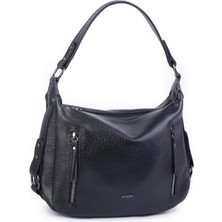 Nas Bag Çok Gözlü Kadın Omuz ve Çapraz Çanta (33X25 cm ) Siyah  Victoria