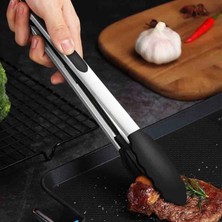 Barbekü Maşası Silikon 25 cm Siyah (Bms-25)