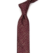 Kravatkolik Bordo - Bej Kum Desen Slim Kravat SK8023