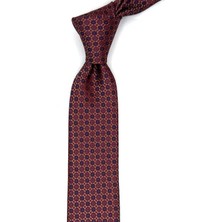 Kravatkolik Bordo Motif Desen Slim Kravat SK7985