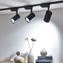 1 Adet Dekoratif LED Mağaza Vitrin Ray Spot Siyah Kasa Günışığı Işık Aydınlatma