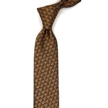 Kravatkolik Sarı Kare Desen Slim Kravat SK7993