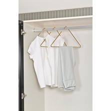 Edora Home Altın Üçgen Tişört, Elbise, Gömlek, Mayo Askısı, Şık Tasarım Mağaza Store Askısı-Metal Paslanmaz