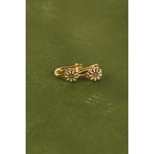 ÇGK KUYUMCULUK Papatya Çocuk Altın Küpe CGKKP0129