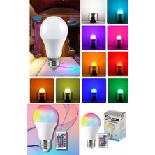 Omilife Rgb Uzaktan Kumandalı LED Lamba Ambiyans Aydınlatma Renk Değiştiren Ampul LED Işık