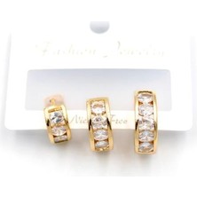 Royaleks 3'lü Halka Küpe - Altın