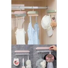 Omilife 8 Kancalı Mutfak Banyo Dolap Içi Çok Amaçlı Kancalı Yapışkanlı Askı Portatif Askı