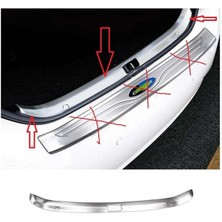 Toyota Corolla Uyumlu 2013 2018 Arka Tampon Eşiği Krom