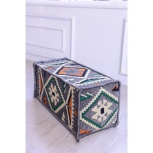 Bakırözü Home Şark Köşesi Takımı Kol Dayama Minderi Gri Anadolu Kırmızı Modeli (22  x  22  x  50  cm )