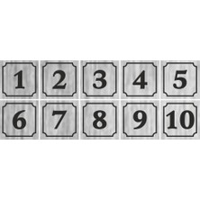 Metalkapı Daire Dolap Numarası 5x5  cm