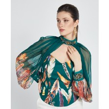 Işleme Detaylı Bolero ve Büstiyer Takım - Çıkarılabilir Bolero - Modern ve Şık - Özel Gün ve Davetler Için Takım