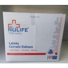 Nulife Steril Lateks Cerrahi Eldiven Pudralı 7.5 (50 Çift)