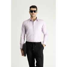 Uzun Kol Slim Fit Dar Kesim Pamuklu Non Iron Saten Klasik Gömlek