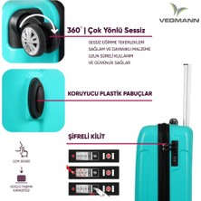 Bambus Home Vela Kırılmaz Dayanıklı  Valiz & Bavul
