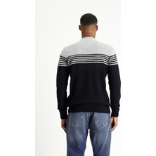 Bato Yaka Regular Fit Dikişsiz Desenli Triko Kazak