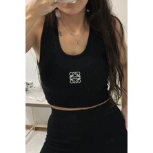 Loeevvee Siyah Yumoş Fitilli Atlet