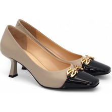 Gizzelli Shoes Çift Renkli Ince Topuklu Ayakkabı