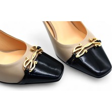 Gizzelli Shoes Çift Renkli Ince Topuklu Ayakkabı