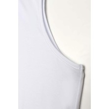 ALLDAY Beyaz-Yaka Biyeli Kolsuz T-Shirt Tunik