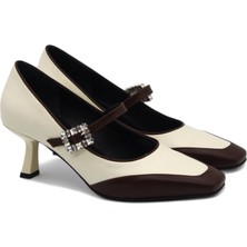 Gizzelli Shoes Çift Renkli Ince Topuklu Ayakkabı