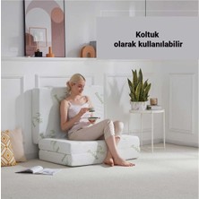 Bambu Katlanır Yatak, Yer Yatağı, Misafir Yatağı, Kamp Yatağı Sünger Katlanan Yatak 10CM Kalınlık