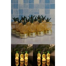 Omilife Meyve Desenli Sarı Metalik Mini Dekoratif Lamba