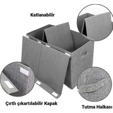 Büyük Oyuncak Kutusu Oyuncak Saklama Kutusu Eşya Toplama Sepeti Organizer Puzzle Sandığı