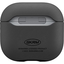 Skinarma Airpods 4 Kılıf Skinarma Pu Deri Tasarımlı Spunk Kulaklık Kılıfı Koyu Yeşil