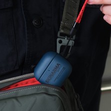 Skinarma Airpods 4 Kılıf Skinarma Pu Deri Tasarımlı Spunk Kulaklık Kılıfı Mavi