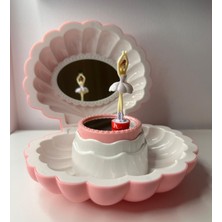 Dans Eden Balerinli Istiridye Müzik ve Takı Kutusu Koyu Pembe