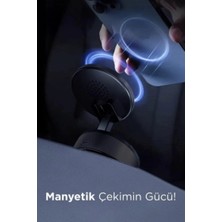 Kensa Elektronik Vakumlu Manyetik Telefon Tutucu, Mutfak, Araç Içi, Masa Üstü Telefon Tutucu 360 Döner Başlıklı